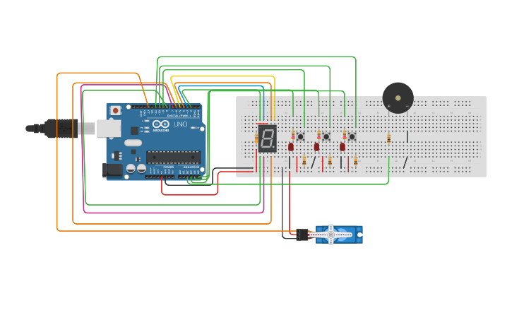 Circuit design Copy of lift beweging wim op en neer - Tinkercad