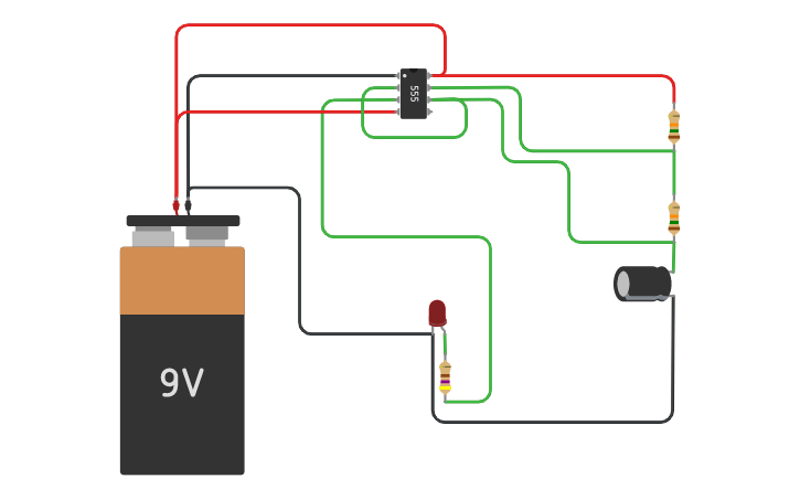 Circuit design Circuit Astable 555 | Tinkercad