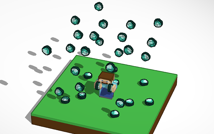 3D design rain dimounds - Tinkercad