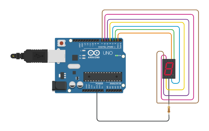 Circuit design Display 8 | Tinkercad