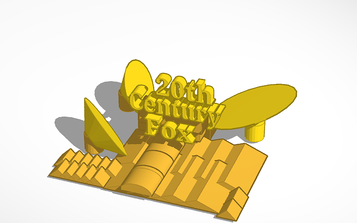 3D design 20th century fox - Tinkercad