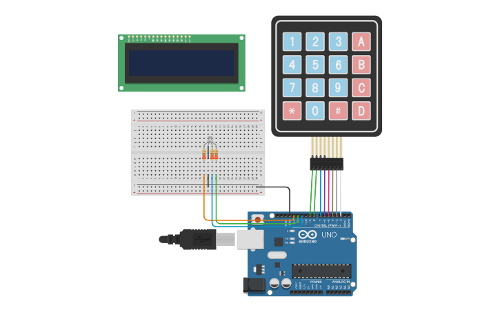 Circuit design Keypad - Tinkercad