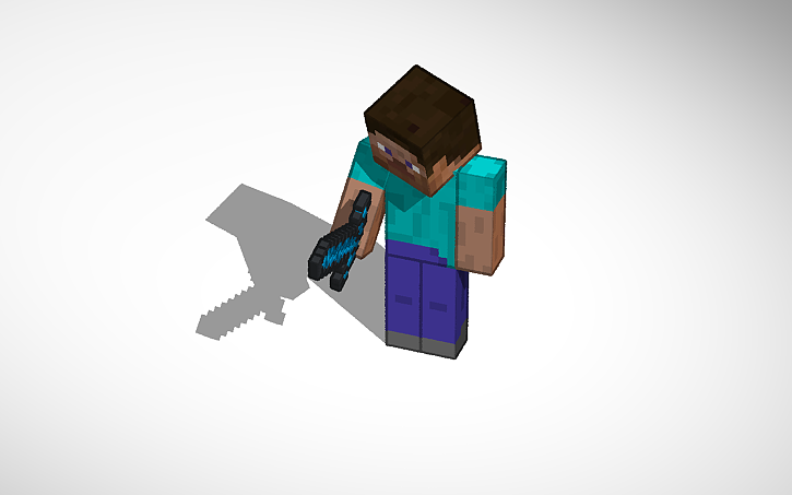3D design Steve - Using his Sword - Tinkercad