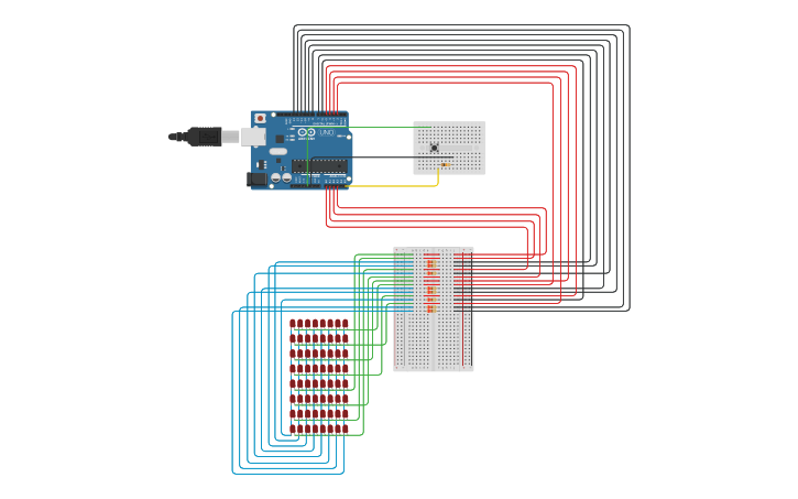 Circuit design Kit Kuman Arduino UNO R3- 8x8 Dot Matrix - Tinkercad