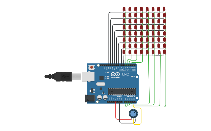 Circuit design Sceen space invader | Tinkercad
