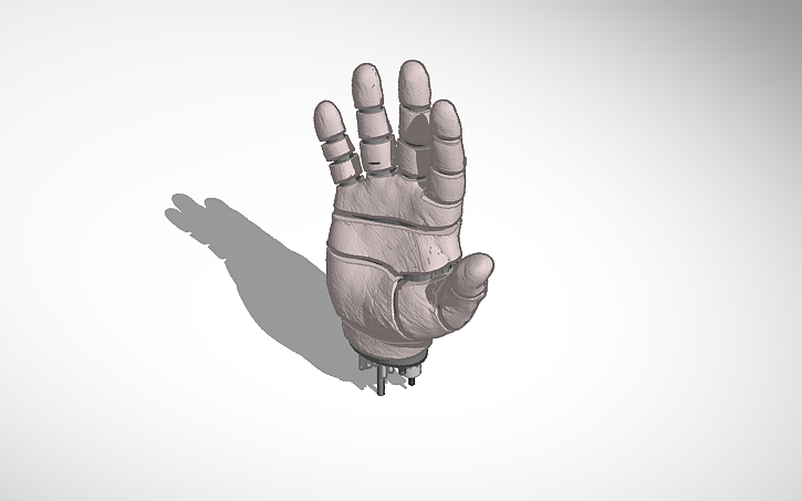 3D design bionic hand - Tinkercad
