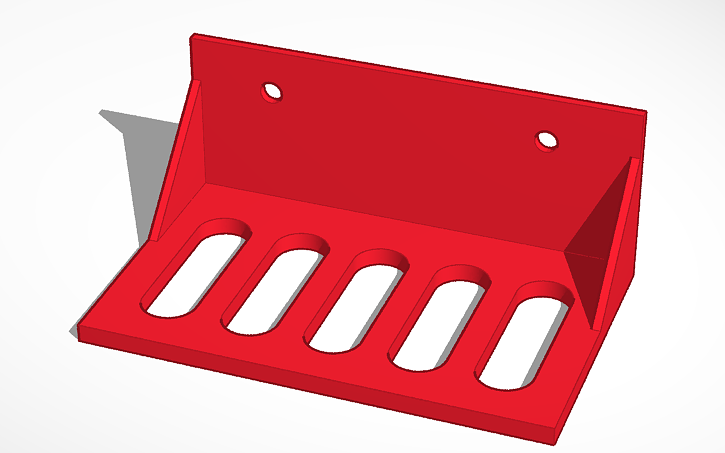 3D design tool rack, pliers - Tinkercad