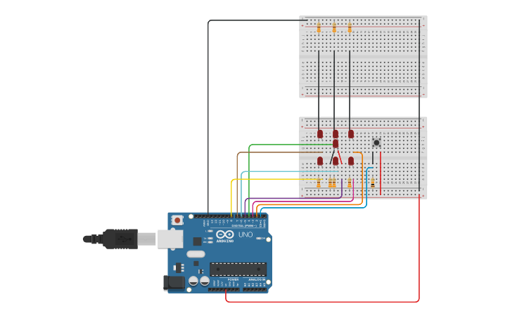 Circuit design Würfel - Tinkercad