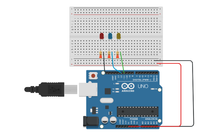 Circuit design Arduino Project #1 - Tinkercad