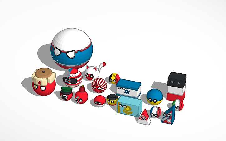 3D design countryballs - Tinkercad