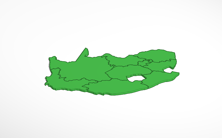 South Africa Map Tinkercad