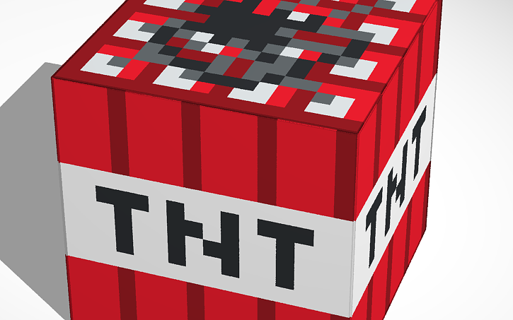 3D design Minecraft TNT - Tinkercad