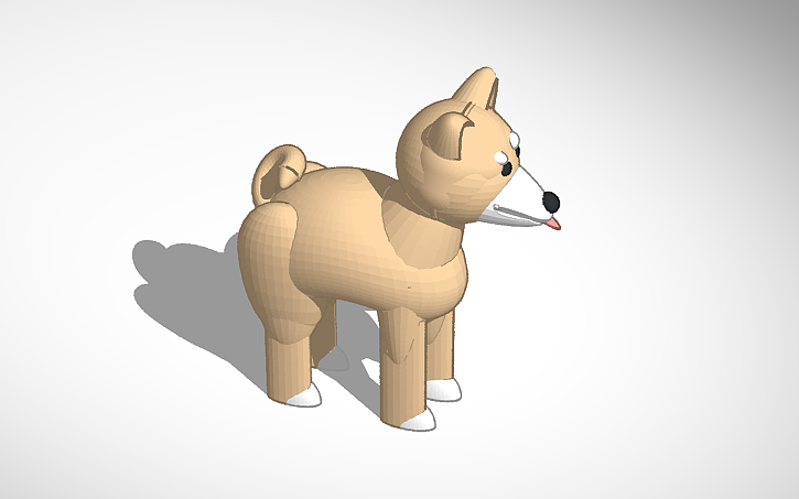 3D design dog - Tinkercad