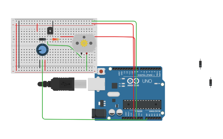 Circuit design DC-motor Control with Arduino | Tinkercad