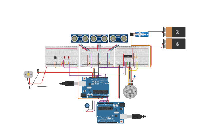 Circuit design Copy of Azaan M Arduino Car - Tinkercad