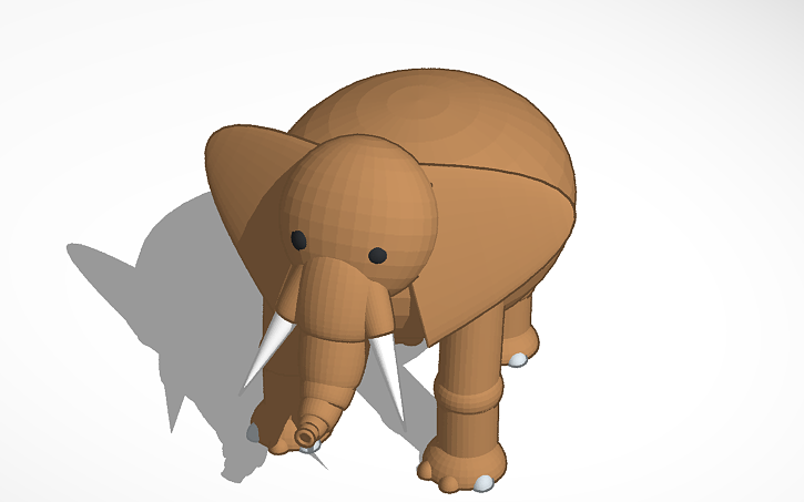 3D design Wooly Mammoth - Tinkercad
