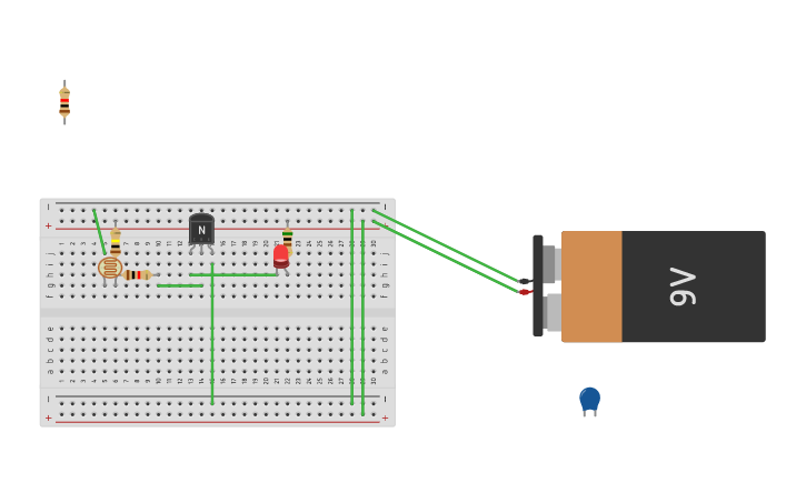 Circuit design sensor luz | Tinkercad