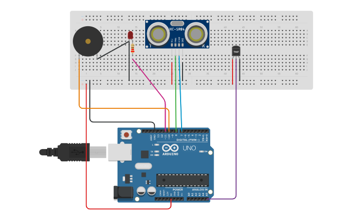 Circuit design 2 sensor - Tinkercad