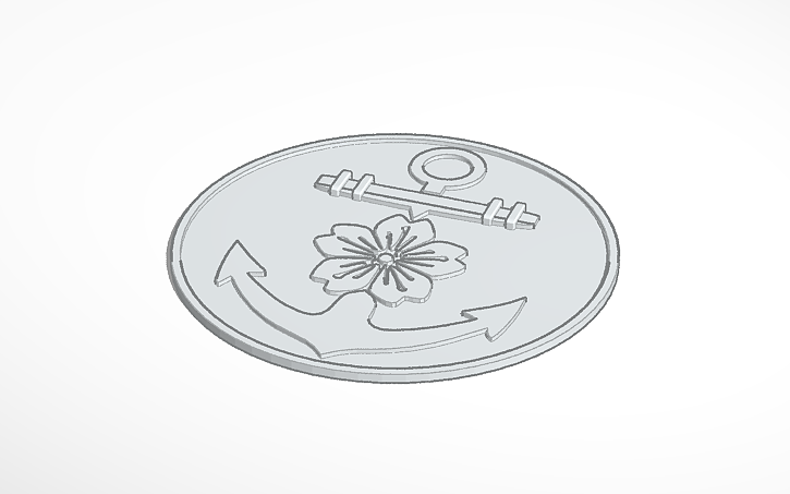 錨と桜 Tinkercad 錨と桜 Tinkercad