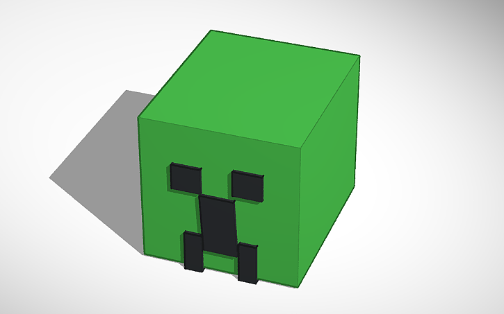 3D design Cabeza de creeper - Tinkercad