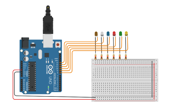 Circuit design Arduino LED | Tinkercad