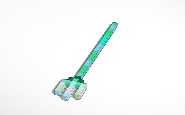 Minecraft Trident Tinkercad Minecraft Trident Tinkercad