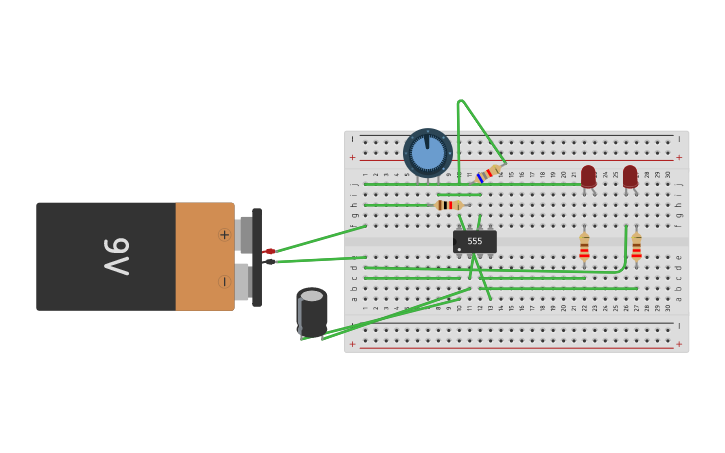 Circuit Design Luces De Velocidad Variable No 18. - Tinkercad