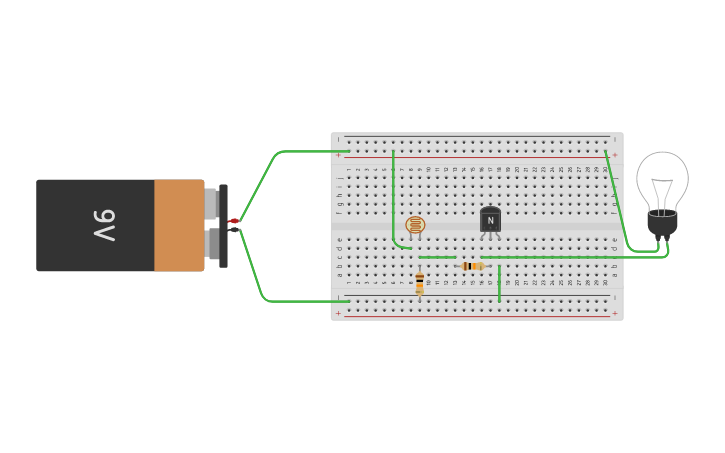 Circuit design Circuito con Transistor UPT | Tinkercad