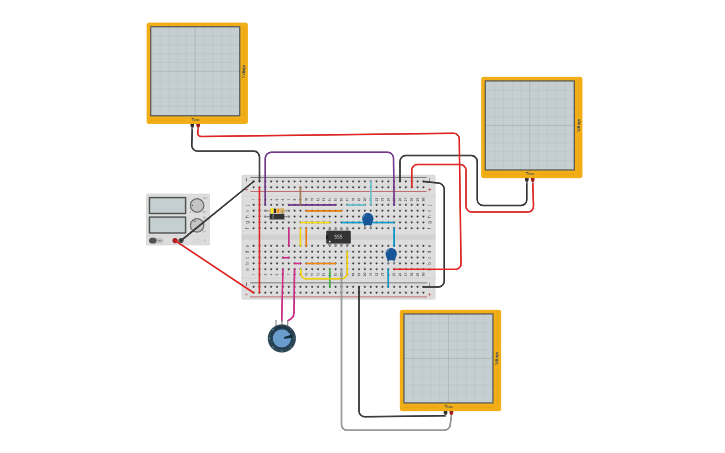 Circuit design Astable Multivibrator - Tinkercad
