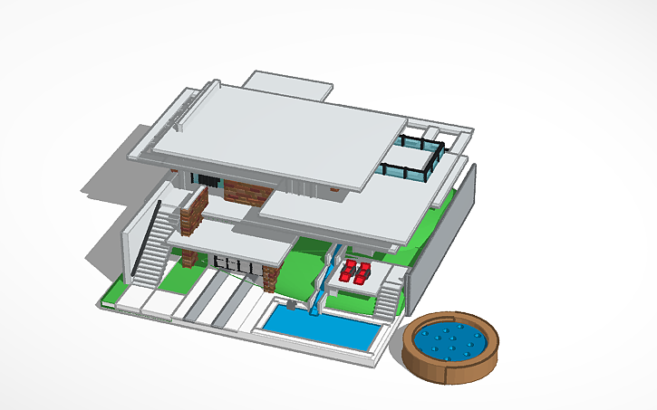 Modern Tinker 3D design Modern Home - Tinkercad