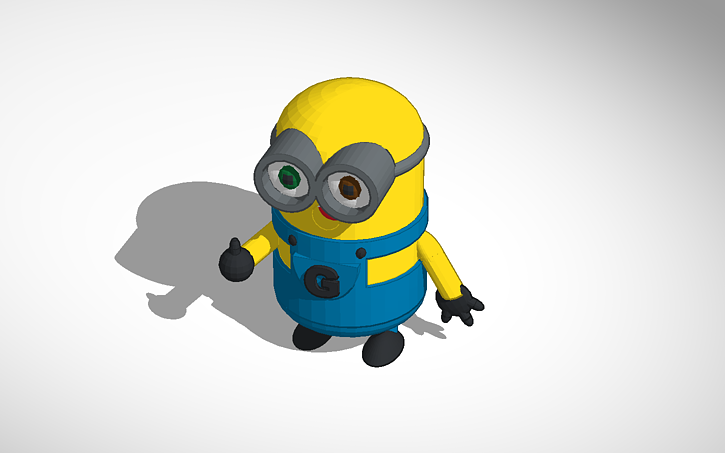 Поставь миньоны. Миньон Тинкеркад. Tinkercad Миньон. Minion Тинкеркад. Миньон зондби.