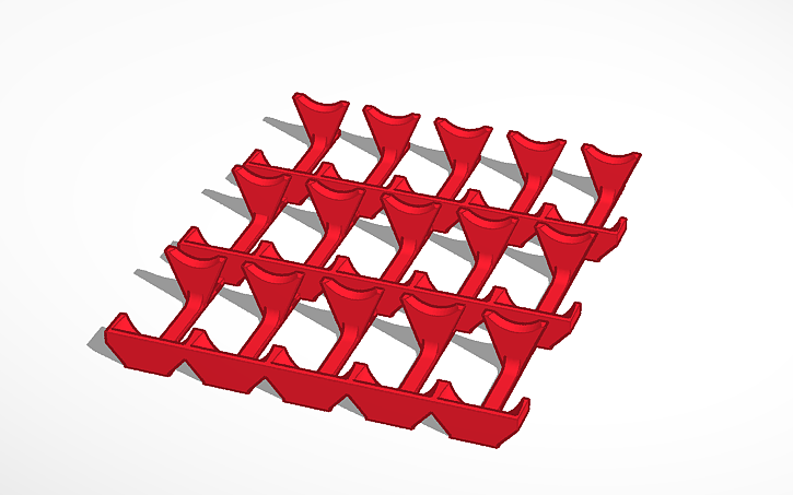 3D design Paint Rack v2 - Tinkercad