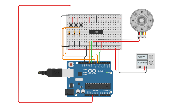 Circuit design MOTOR CC - Tinkercad