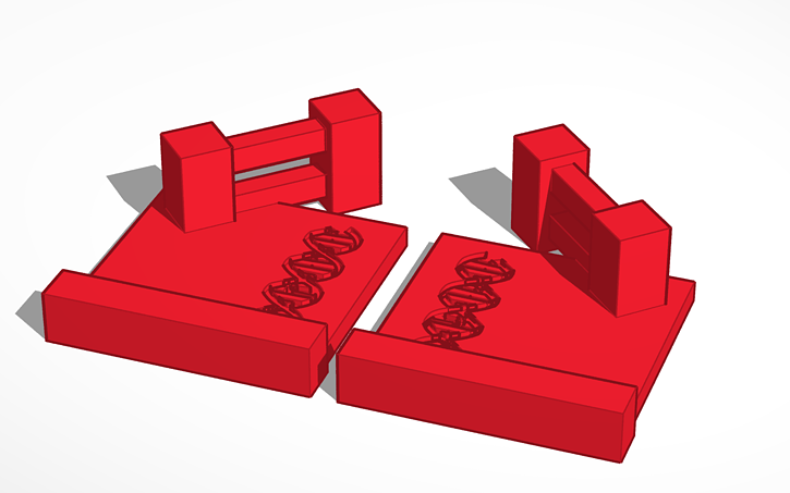 Gene Rack Wall 3D design Gene Rack holder v0.3 | Tinkercad
