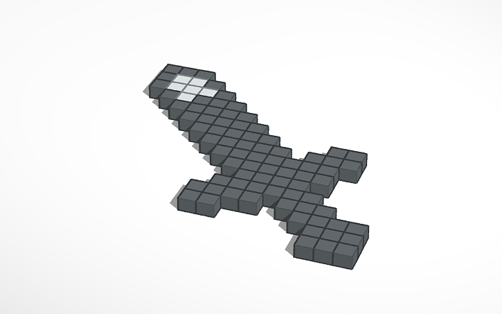 3D design Minecraft Sword | Tinkercad