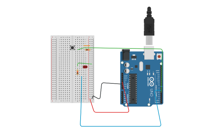 Circuit design A very simple circuit using coding | Tinkercad