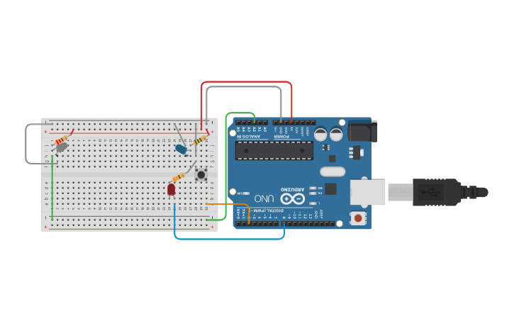 Circuit design Sensores IR - Tinkercad