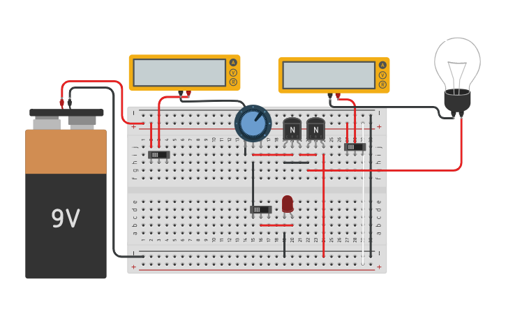 Circuit design TRANSISTOR AMPLIFICADOR - Tinkercad