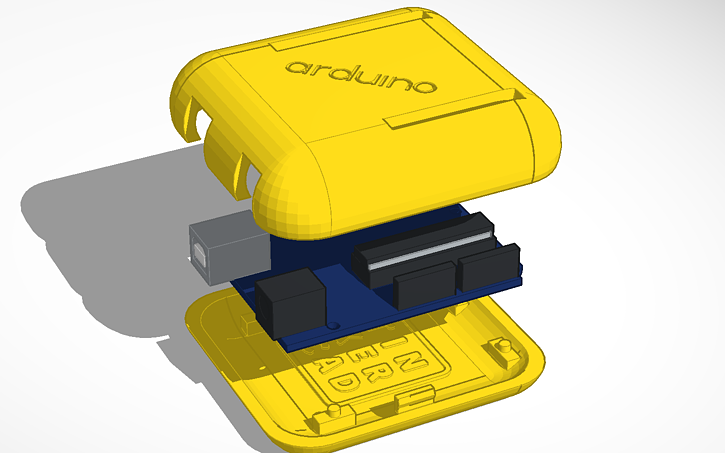 3D design Shapely Arduino Enclosure (W.I.P.) - Tinkercad