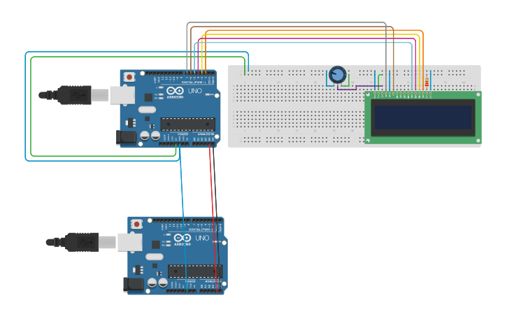 Circuit design Master Slave - Tinkercad