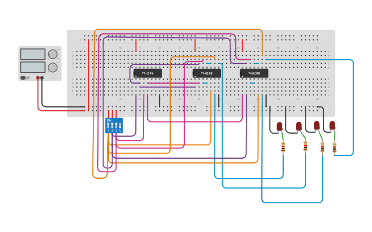 Circuit design Demultiplexer | Tinkercad