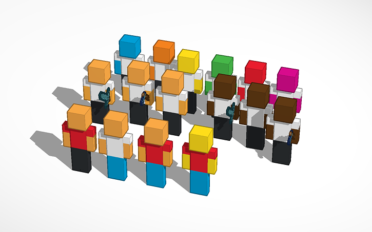 3D design block people - Tinkercad