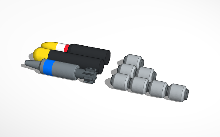3D design 80mm RCL rounds - Tinkercad