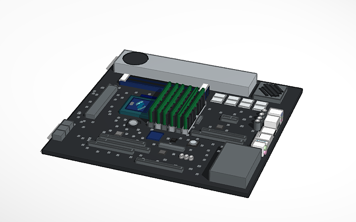 Fatherboard Computer 3D design A Fatherboard (Lets make this the best motherboard!) - Tinkercad