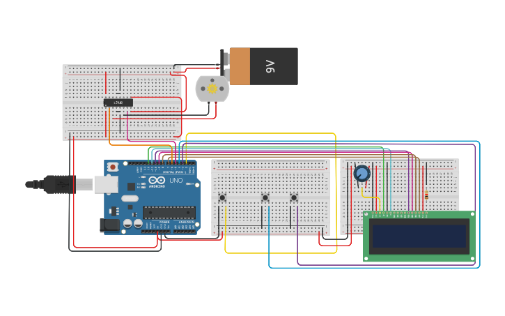 Circuit design Garage door | Tinkercad