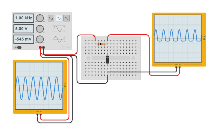 Circuit design Series Negative Clipper - Tinkercad