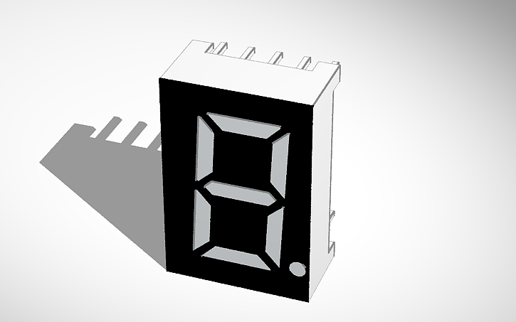 7 segment led display tinkercad