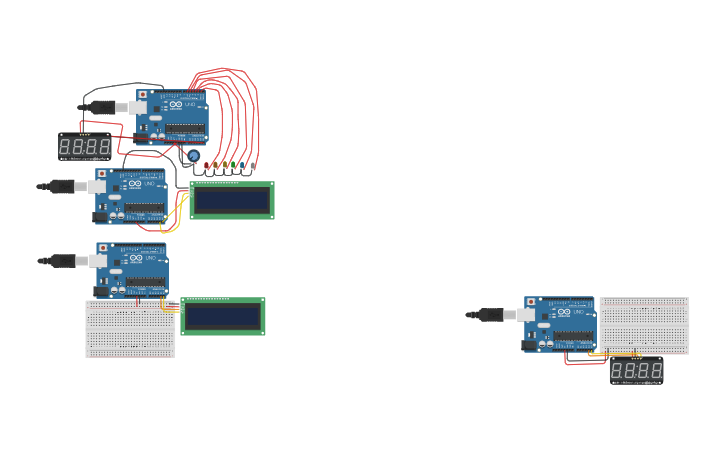Circuit design LCD & ARDUINO UNO - Tinkercad