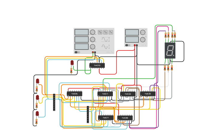 Circuit Design Nombre Con Contador Tinkercad