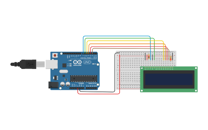 Circuit design practica 8 cronometro | Tinkercad